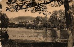 Carte postale ancienne La Seine et le Mont-Valérien vue prise du Bois de Boulogne
                                                                     à Puteaux
                                