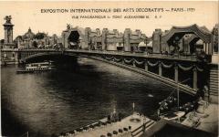 Paris Expo 1925 Vue Panoramique du Pont Alexande Iii