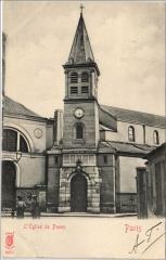 Carte postale ancienne L'Eglise de Passy
                                                                     à Paris 16e
                                