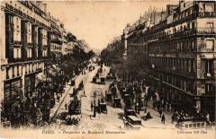 Paris 2e-Perspective du Boulevard Montmartre à Paris 2e