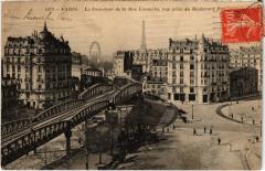 Carte postale ancienne Le Carrefour de la Rue Lecourbe vue prise du Boulevard Pasteur
                                                                     à Paris 15e
                                