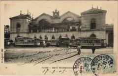 Carte postale ancienne Gare Montparnasse
                                                                     à Paris 6e
                                