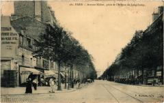 Carte postale ancienne Avenue Kléber, prise de l'Avenue de Longchamps
                                                                     à Paris 16e
                                