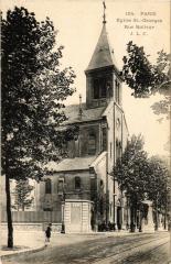 Carte postale ancienne Eglise Saint-Georges - Rue Bolivar
                                                                     à Paris 19e
                                