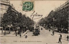 Paris 9e - Perspective du Boulevard de la Madeleine à Paris 9e