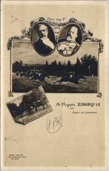 Carte postale ancienne Sa Majesté Edouard VII aux Courses de Longchamp
                                                                     à Paris 16e
                                
