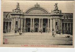 Carte en soie Silk Paris Entrée du Grand Palais Av. Alexandre Iii