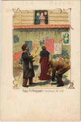 Litho Paris Chanteurs de cour
