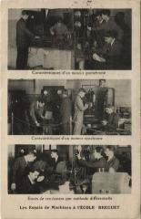 Carte postale ancienne Les Essais de Machines à l'Ecole Bréguet
                                                                     à Paris 15e
                                