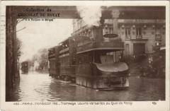 Inondation 1910 Paris Tramway Louvre-Versailles