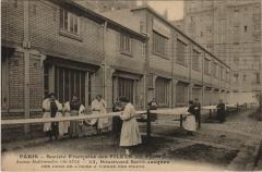 Société Française des Filets de Pèche - Boulevard Saint-Jacques - Une cour de l'usine & tirage des filets à Paris 14e