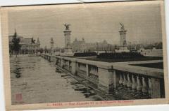 Carte en soie Silk Paris Pont Alexandre Iii Esplanade des Invalides