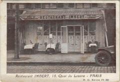 Restaurant Imbert Paris 1e 18, quai du Louvre à Paris 1er
