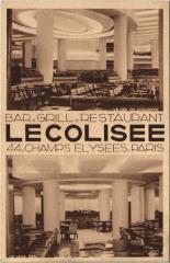 Bar Restaurant Le Colisee Paris 44 Champs Elysée