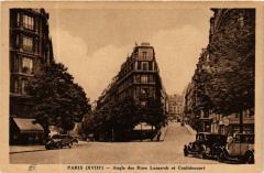 Carte postale ancienne Angle des Rues Lamarck et Caulaincourt
                                                                     à Paris 18e
                                