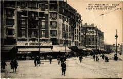 Carte postale ancienne Avenue de la Porte de Clignancourt - Angle du Boulevard Ney
                                                                     à Paris 18e
                                