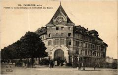 Carte postale ancienne Rue Manin - Fondation ophtalmologique de Rothschild
                                                                     à Paris 19e
                                