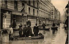 Inondation de Paris, Janvier-Février 1910 - Poste de Police de la Rue Traversière à Paris 12e