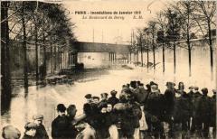 Paris 12e Inondation 1910 Le Boulevard de Bercy à Paris 12e