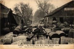 Paris 12e La Grande Crue de la Seine 1910 Une rue de Bercy à Paris 12e
