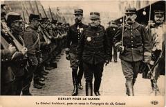 Départ pour le Maroc - Le Général Archinard, passe en revue la Compagnie du 23e Colonial à Paris 12e