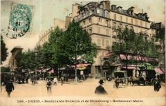 Paris 10e Boulevard Saint-Denis. Restaurant Maire. à Paris 10e