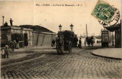 Carte postale ancienne La Porte de Montreuil
                                                                     à Paris 20e
                                
