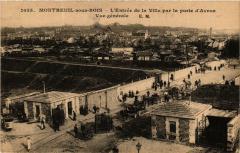 Carte postale ancienne Montreuil-sous-Bois - L'entrée du pays par la porte d'Avron - Vue générale
                                                                     à Paris 20e
                                