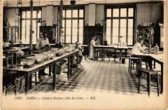 Carte postale ancienne Institut Pasteur - Salle des Cours
                                                                     à Paris 15e
                                