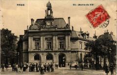 Carte postale ancienne Mairie du XXe
                                                                     à Paris 20e
                                