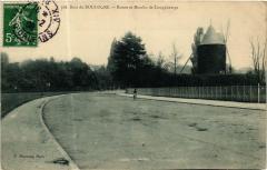 Carte postale ancienne Bois de Boulogne - Route et Moulin de Longchamps
                                                                     à Paris 16e
                                