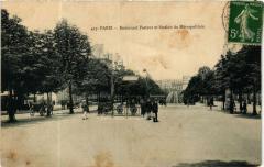 Carte postale ancienne Boulevard Pasteur et Station du Métropolitain
                                                                     à Paris 15e
                                