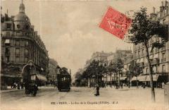 Carte postale ancienne La Rue de la Chapelle
                                                                     à Paris 18e
                                