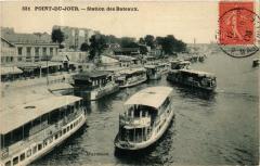 Carte postale ancienne Point-du-Jour - Station des Bateaux
                                                                     à Paris 16e
                                