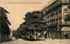 Avenue Carnot, prise de la rue Montenotte à Paris 17e