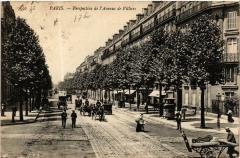 Carte postale ancienne Perspective de l'Avenue de Villiers
                                                                     à Paris 17e
                                