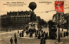 Carte postale ancienne Portes des Ternes - Monument élevé à la mémoire des Aéronautes du siège de Paris
                                                                     à Paris 17e
                                