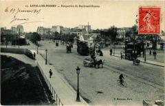 Carte postale ancienne Levallois-Perret -  Perspective du Boulevard Bineau
                                                                     à Levallois-Perret
                                