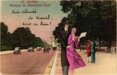 Carte postale ancienne Avenue du Maréchal Foch
                                                                     à Paris 16e
                                