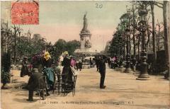 Paris (11e) Le Marche aux Fleurs. Place de la Republique. à Paris 11e