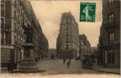 Carte postale ancienne Statue de Jeanne d'Arc et la Rue Jeanne d'Arc prolongée
                                                                     à Paris 5e
                                