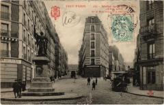 Carte postale ancienne Statue de Jeanne d'Arc et la Rue Jeanne d'Arc prolongée
                                                                     à Paris 5e
                                