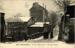 Carte postale ancienne Montmartre - Le Lapin Agile en Hiver - Coin Saint-Vincent
																	 à Paris 18e
								