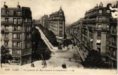 Carte postale ancienne Vue générale des Rues Lamarck et Caulaincourt
                                                                     à Paris 18e
                                