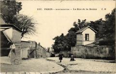 Carte postale ancienne Montmartre - La Rue de la Bonne
                                                                     à Paris 18e
                                