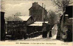 Carte postale ancienne Montmartre - Le Lapin Agile en Hiver - Coin Saint-Vincent
																	 à Paris 18e
								