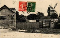 Carte postale ancienne Vieux-Montmartre - L'Ancienne Ferme de Bray et le Moulin de la Galette
																	 à Paris 18e
								