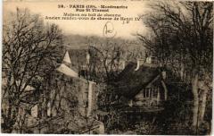 Carte postale ancienne Montmartre - Rue Saint-Vincent - Maison au toit de chaume
                                                                     à Paris 18e
                                