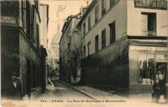 Carte postale ancienne La Rue Saint-Rustique à Montmartre
                                                                     à Paris 18e
                                