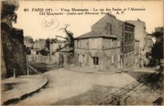 Carte postale ancienne Vieux Montmartre - La Rue des Saules et l'Abreuvoir
                                                                     à Paris 18e
                                
